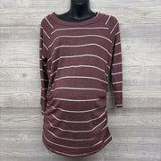 LS Ruched Hacci Sweater Stripes Large