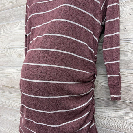 LS Ruched Hacci Sweater Stripes Large