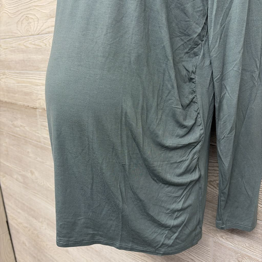 NEW LS Ruched V Neck Shirt Large