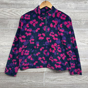 Nw/oT 1/4 Zip Polar Fleece Flowers 14-16Plus