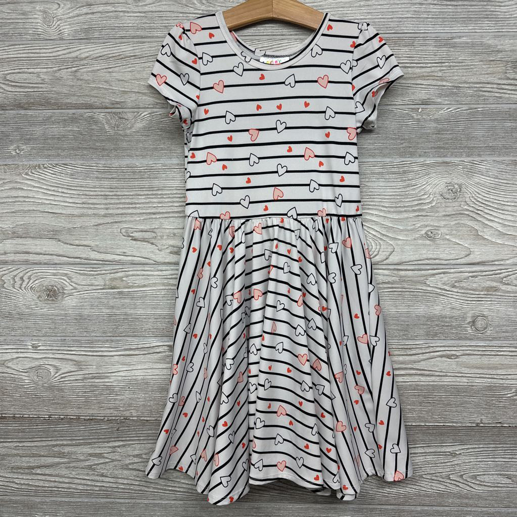 Twirl Dress Stripes & Hearts 7