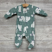 Fleece Sleeper Polar Bears NB
