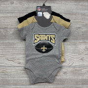 NEW 3 Pk Bodysuit Set New Orleans Saints 0-3M