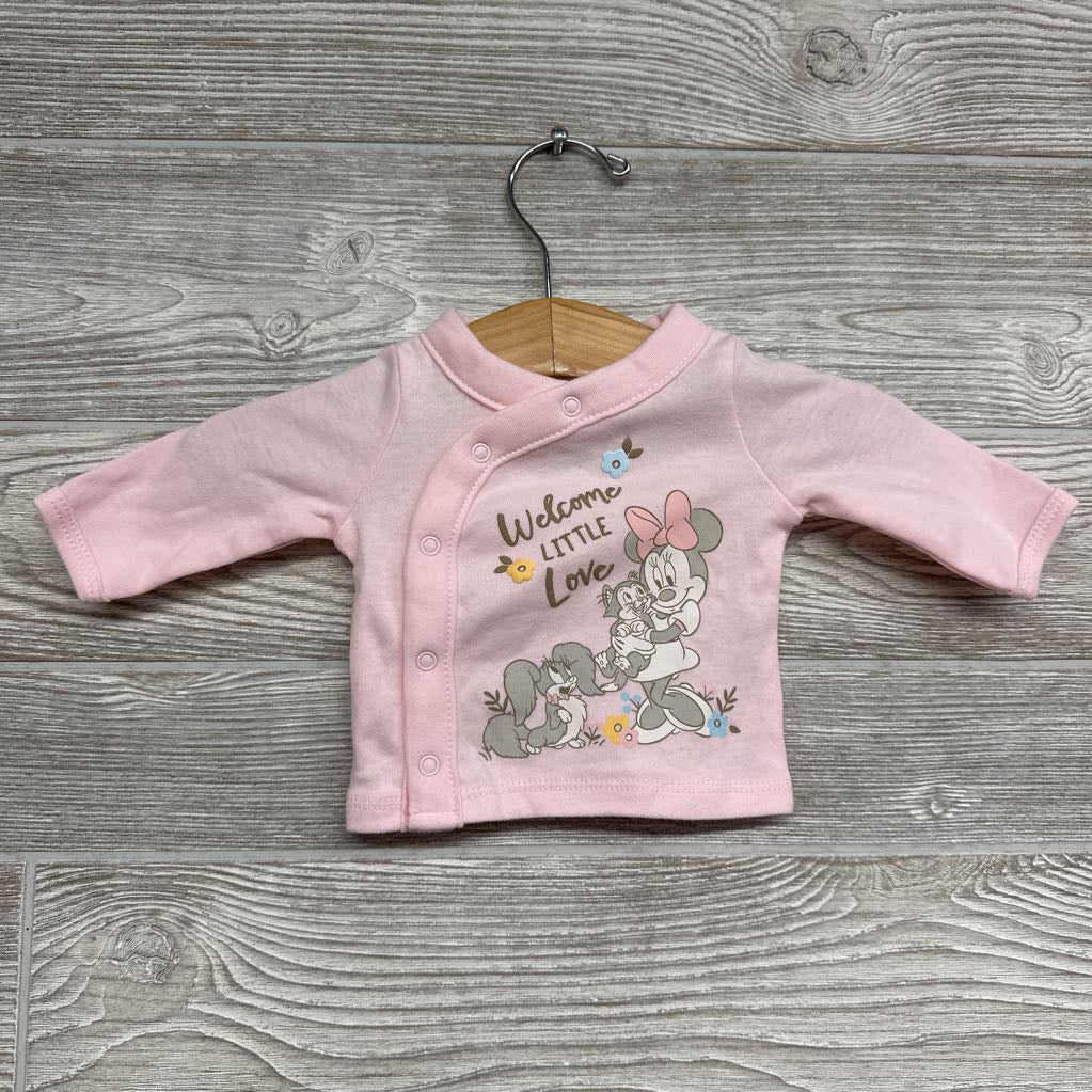 Side Snap Shirt Welcome Little Love Minnie Mouse Preemie
