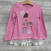 Lace Peplum Shirt Girls Holding Balloons 5