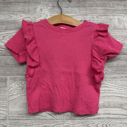 Ribbed Ruffle SS Shirt 4t