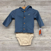 NEW Bodysuit & Button Up Jacket Leaves 6M