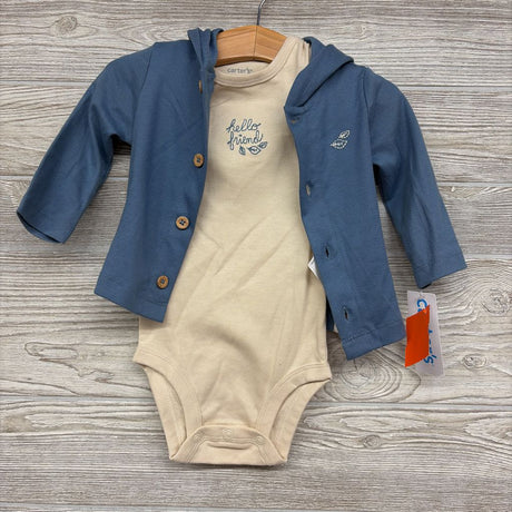 NEW Bodysuit & Button Up Jacket Leaves 6M