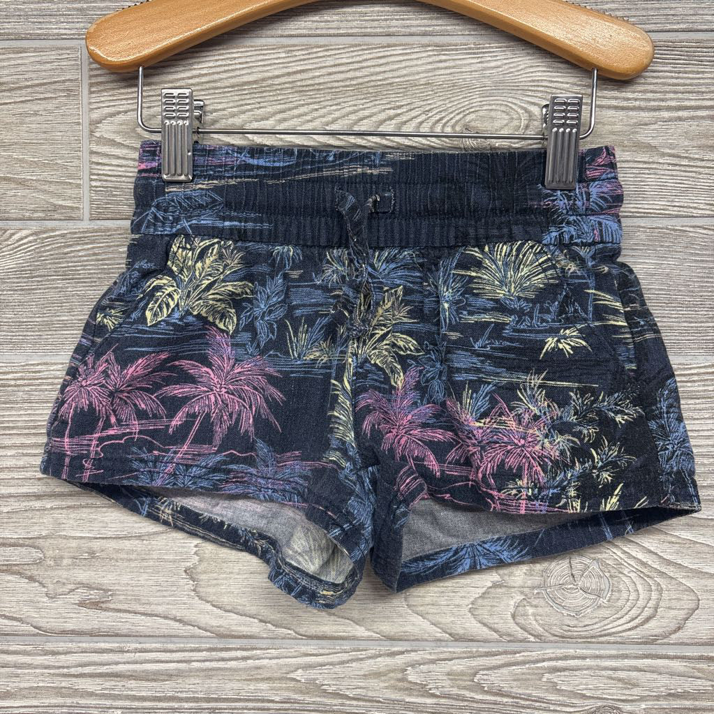 Linen Blend Shorts Palm Trees 4-5 *