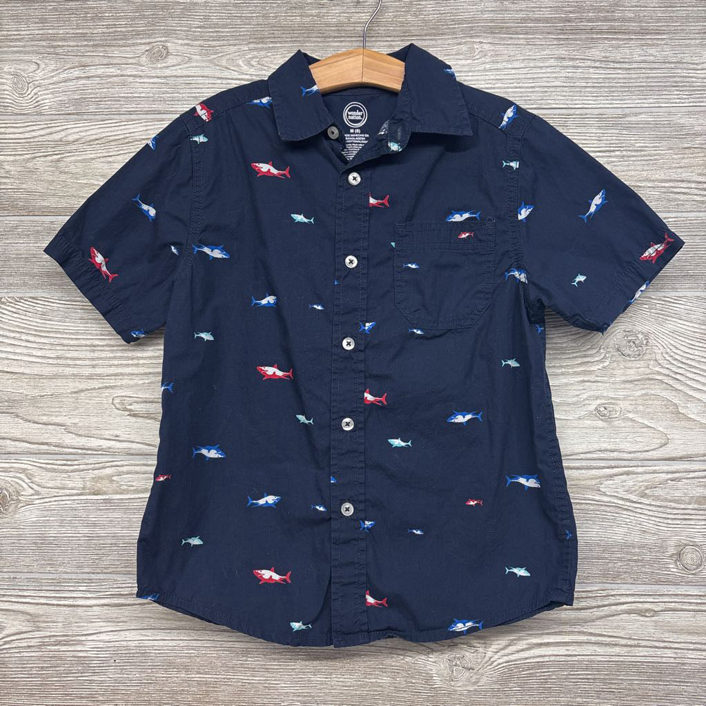 Button Up Shirt Sharks Chest Pocket 8