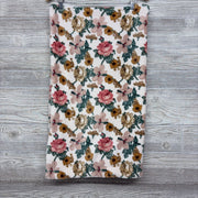 Plush Sherpa Blanket Flowers