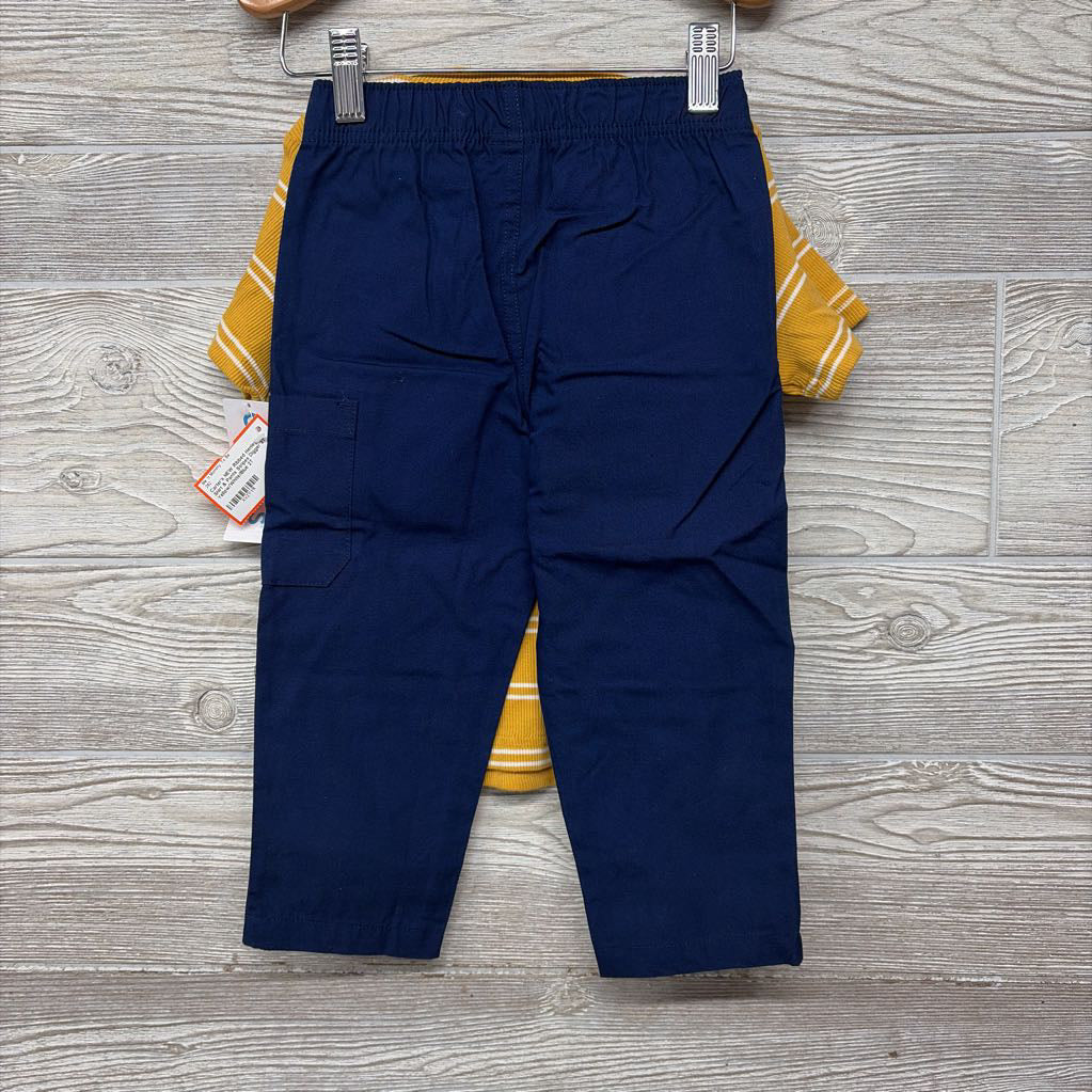 NEW Ribbed Henley Shirt & Pants Stripes Digger 2T
