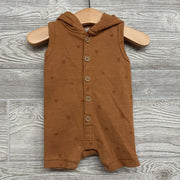 Waffle Knit Shorty Romper W/ Hood Arrows 0-3M