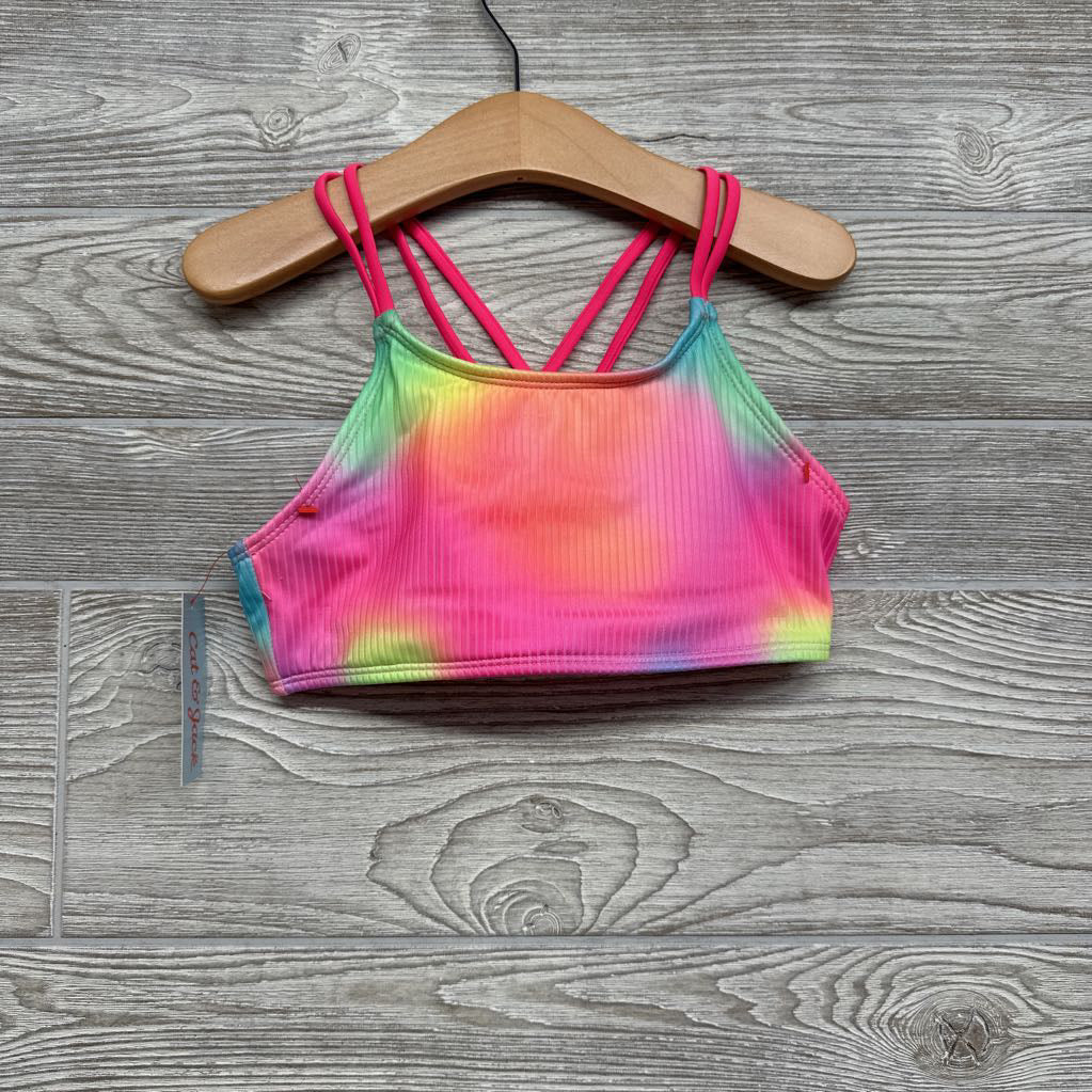 NEW Ribbed Swimsuit Top Tie Dye 8