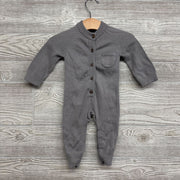 Organic LS Button Up Sweater Outfit Chest Pocket 3-6M *