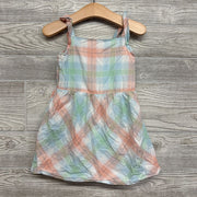 Flutter Strap Plaid Dress 2T
