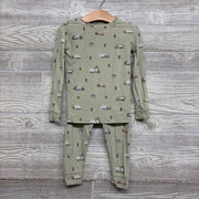 2 Pc LS Ribbed Bamboo PJs Recycling Trucks 3T