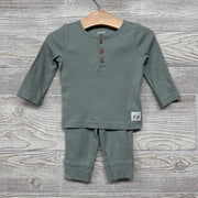 Ribbed Henley Shirt & Pants 6M