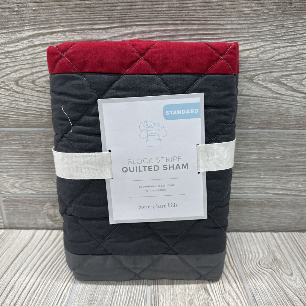 NEW Block Stripe Quilted Sham*