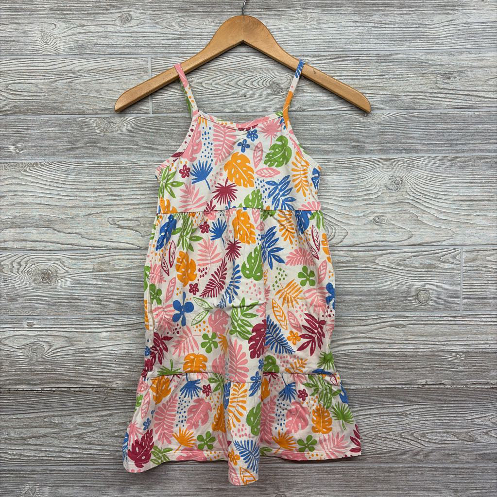Sleeveless Dress Flower Leaves 8
