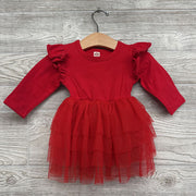 LS Tulle Dress Flutter Sleeves 0-3M