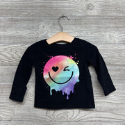 LS Shirt Glitter Smiley Face 12-18M