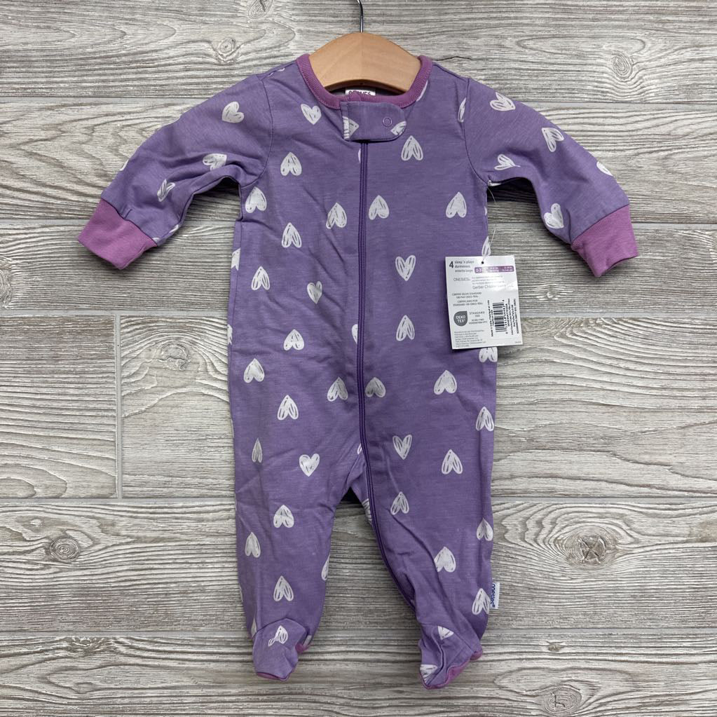 NEW 4 Pk Sleepers Hearts Flowers Animal Print Rainbows 0-3M