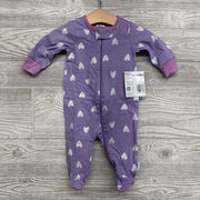 NEW 4 Pk Sleepers Hearts Flowers Animal Print Rainbows 0-3M
