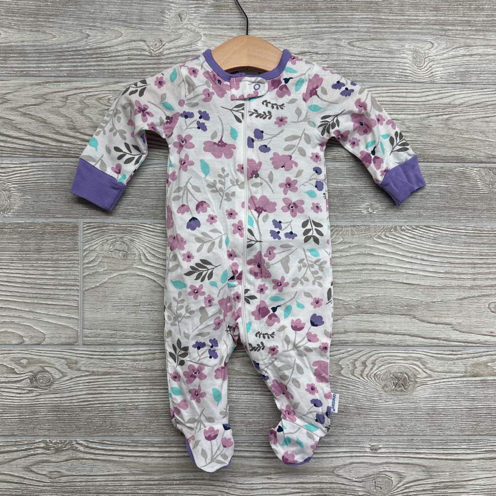 NEW 4 Pk Sleepers Hearts Flowers Animal Print Rainbows 0-3M