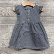 Flutter Sleeve Dress Stripes 18M
