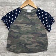 Flutter Sleeve Shirt Camo Stars 8