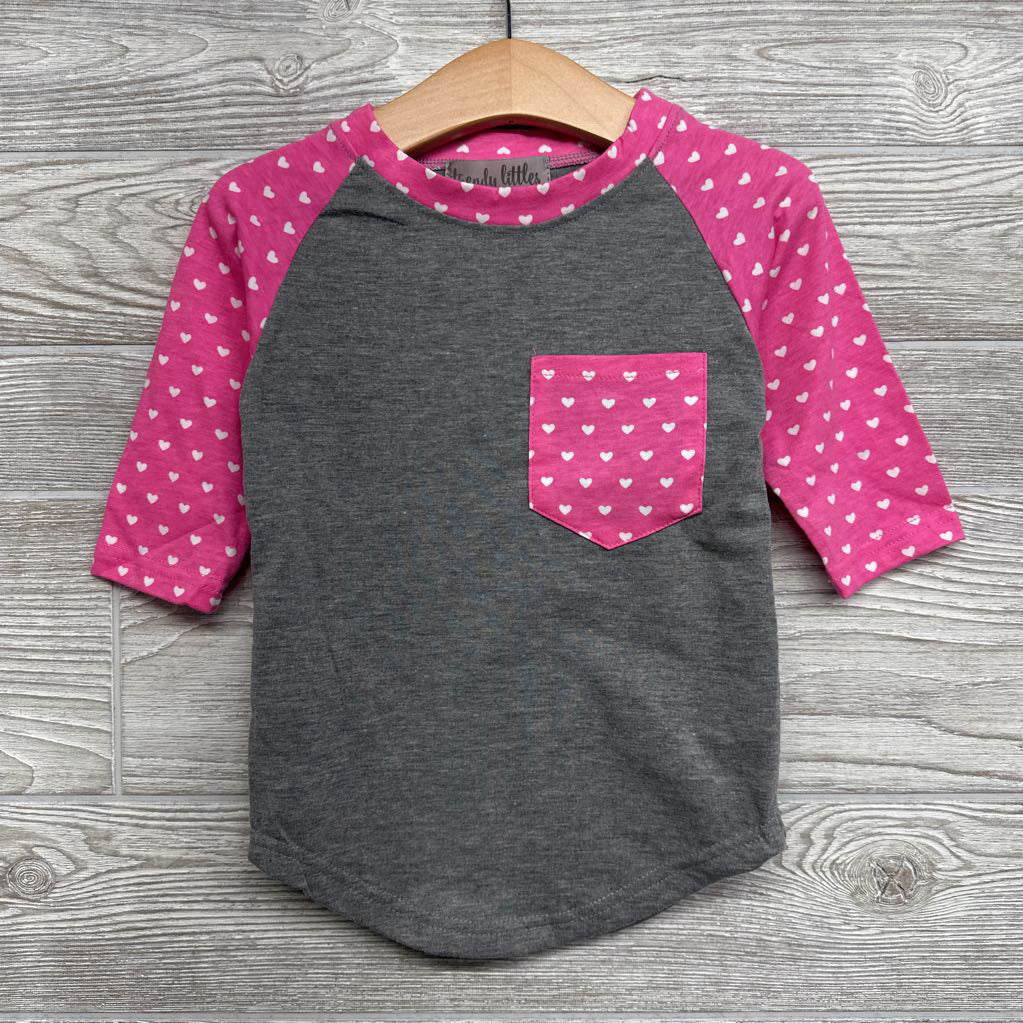 NEW LS Dress Chest Pocket Hearts 18-24M