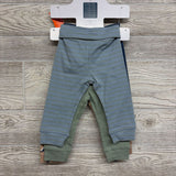 NEW 4 Pk Fold Over Pants Dinosaurs Stripes 9M