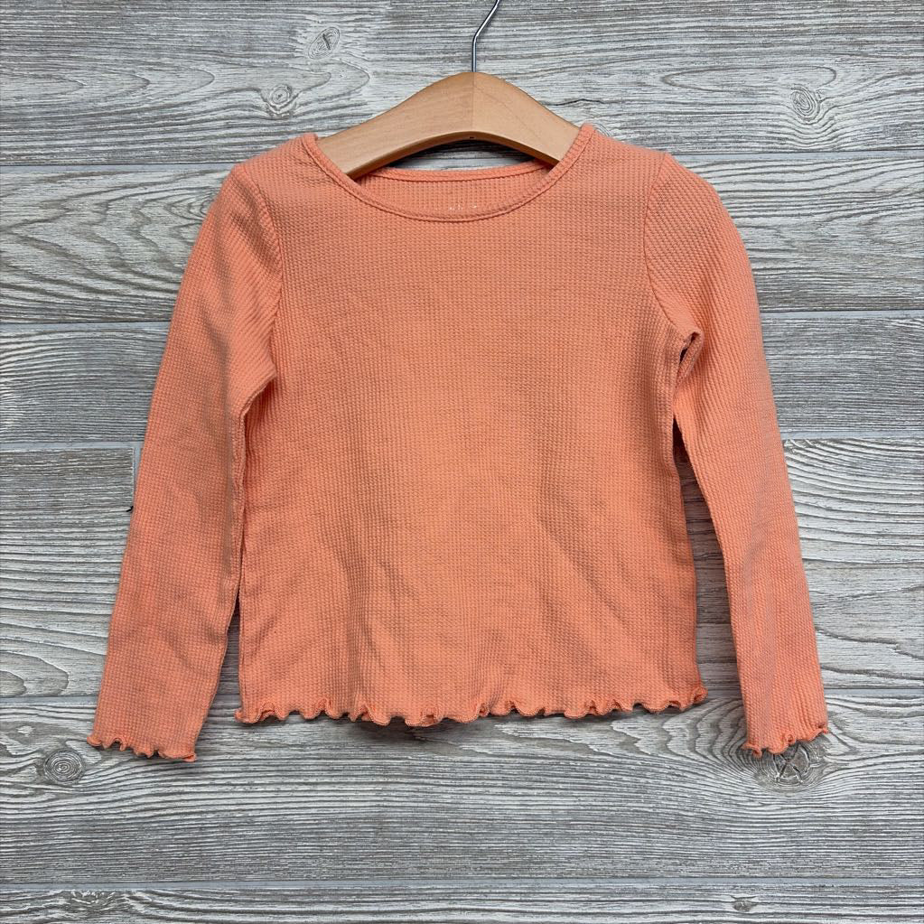 LS Waffle Knit Shirt Lettuce Trim 4