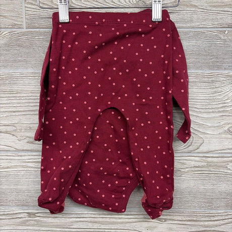 LS Side Snap Bodysuit & Footed Pants Dots 6M