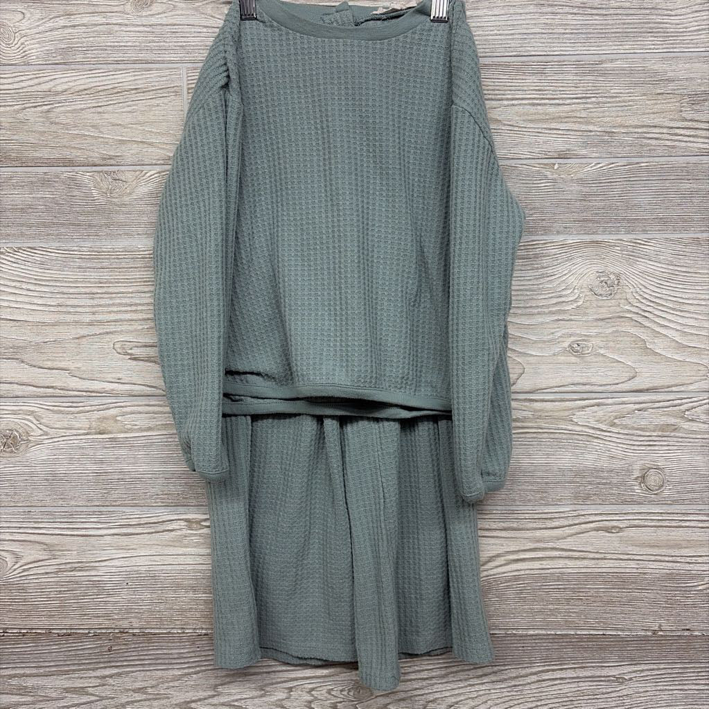 LS Waffle Knit Shirt & Wide Leg Pants 5-6