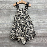 Textured Flutter Strap Tank Dress Flowers 4T