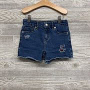 Denim Girlfriend Shortie Shorts Paisley Pockets 8