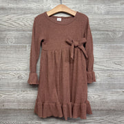 LS Ribbed Dress Bow 5-6