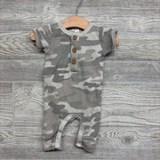 Waffle Knit Henley Camo Outfit 0-3M