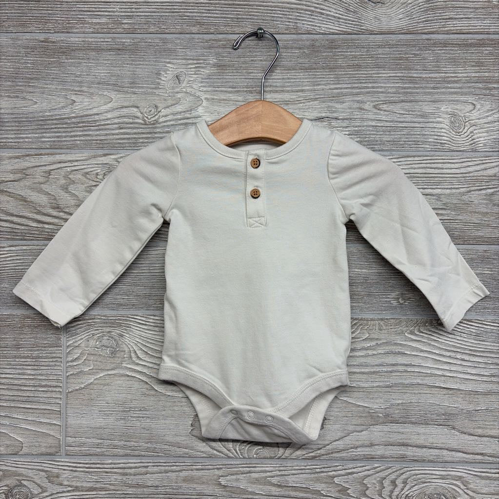 LS Henley Bodysuit Solid 0-3