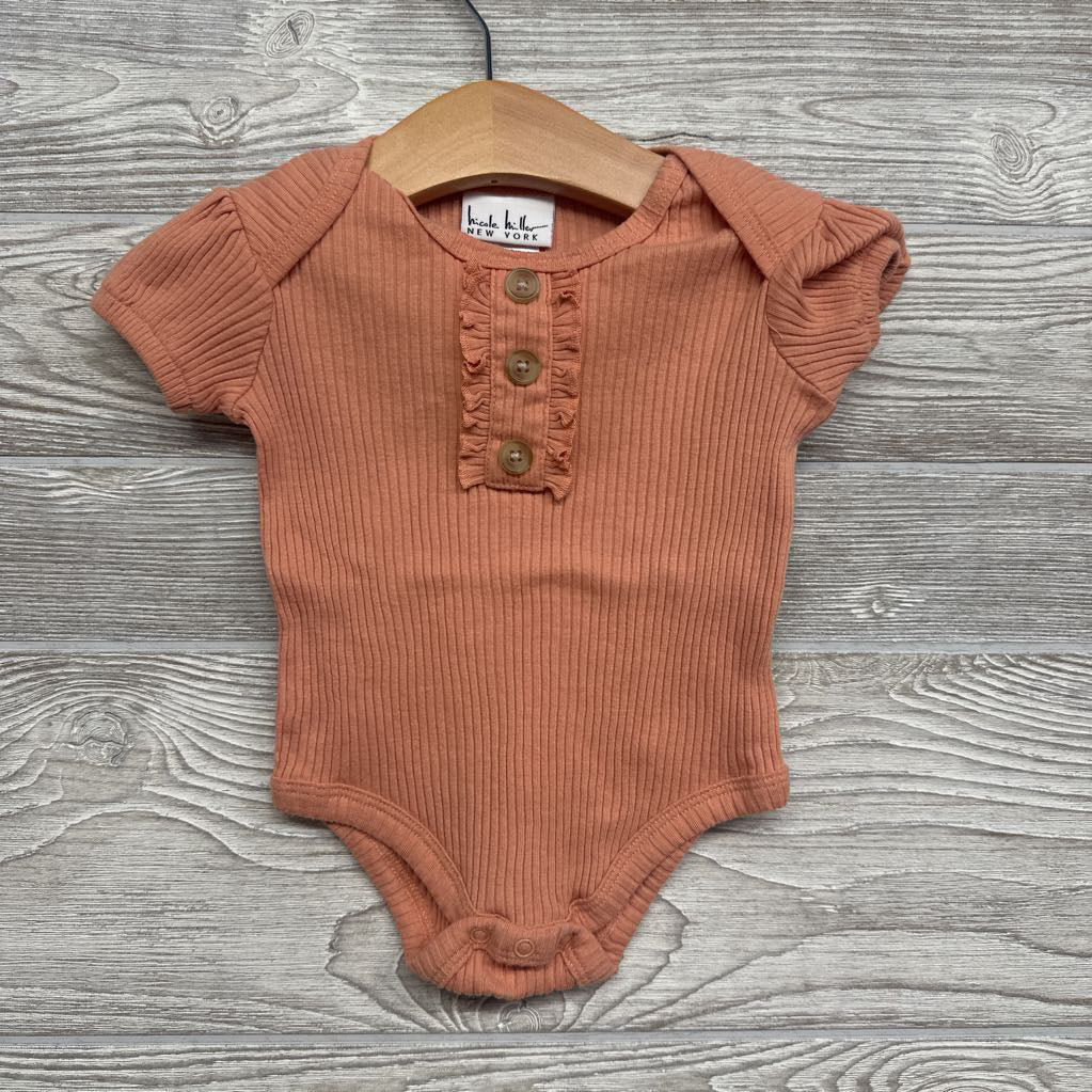 Henley Bodysuit Ruffles 3-6M