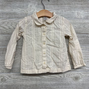 Button Up LS Shirt Textured Lines 3t