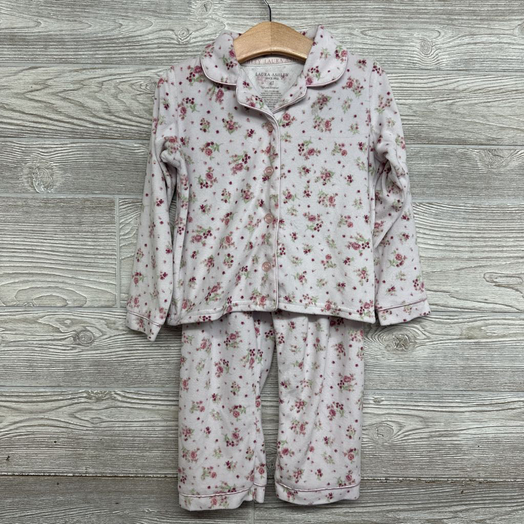 2 Pc Plush Pj Flowers 4t