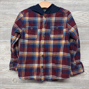 Plaid Button Up Flannel Shirt W/ Hood 5