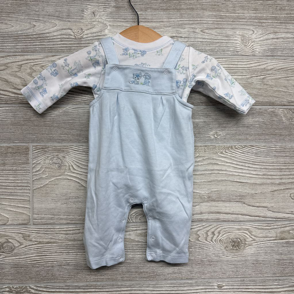 Overalls & Shirt Trees & Animals 0-3M