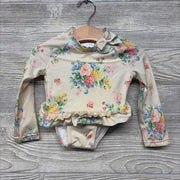 2 Pc Swimsuit Flowers 12-18M