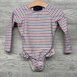 Jetty Stripes 1/4 Sleeve Rashguard Swimsuit 2t*