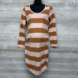 NEW Ruched Bodycon Dress Stripes Medium