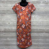 Ruched Bodycon Dress Flowers XL